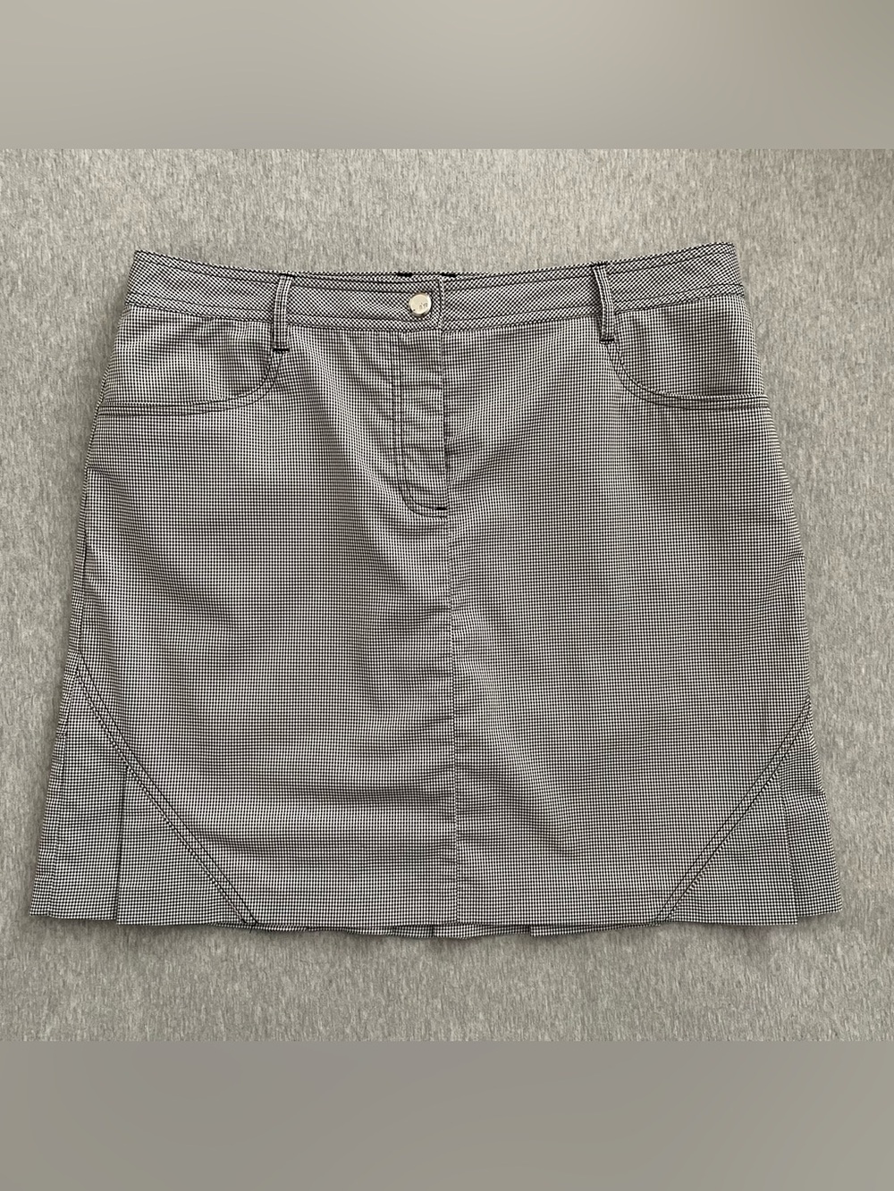 Nivo by Lanctot Size 10 Black/White Gingham Golf Skort Pleats
